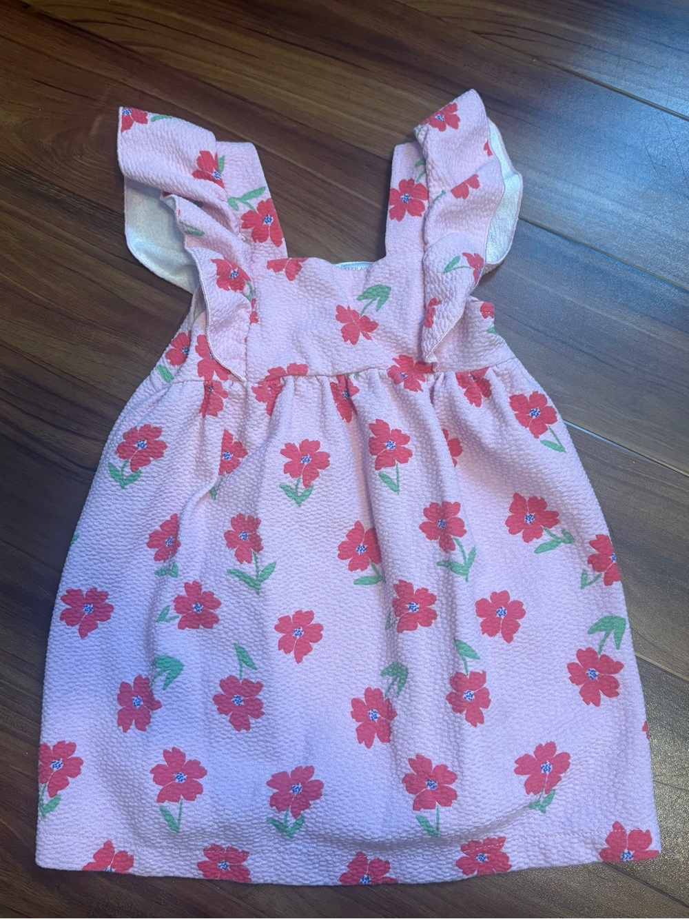 Zara Pink Floral Ruffle Strap Dress size 2 years